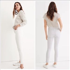 Madewell white 10” high rise skinny crop size 23